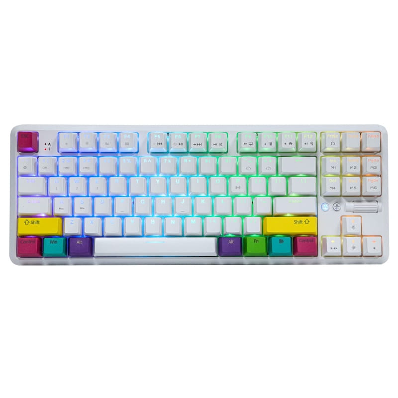 Ajazz K870T Bluetooth RGB TKL Mechanical Keyboard (White)