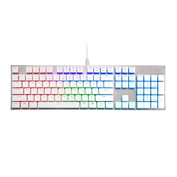 Cooler Master SK650 White Low Profile RGB Gaming Keyboard