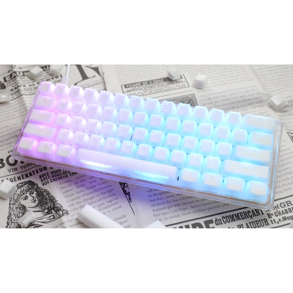 Ducky One 3 Mini Aura Clear White 60% Mechanical Keyboard