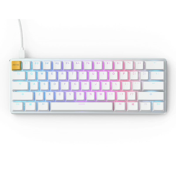 Glorious GMMK White Ice Edition Compact 60% Mechanical Keyboard
