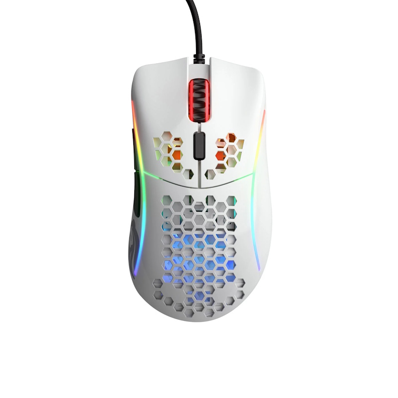 Glorious Model D Minus Glossy White Gaming Mouse