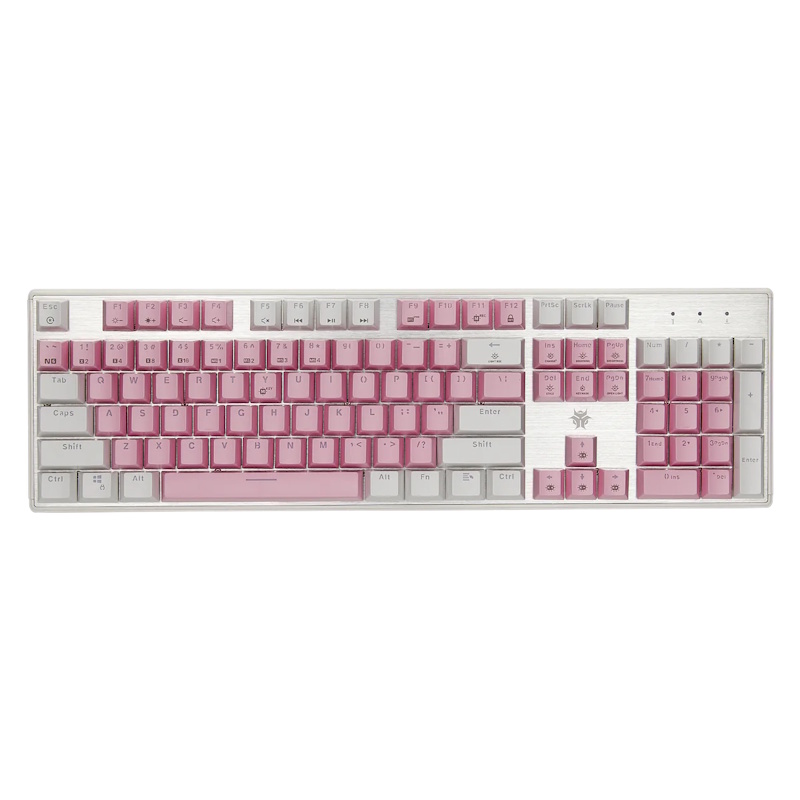 Hexgears DeathStrike GK715 Mechanical Gaming Keyboard (Pink & White)