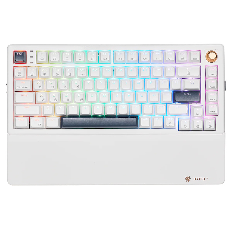 Hexgears WarpSpeed E2s Pro RGB Wireless 75% Mechanical Gaming Keyboard (White)