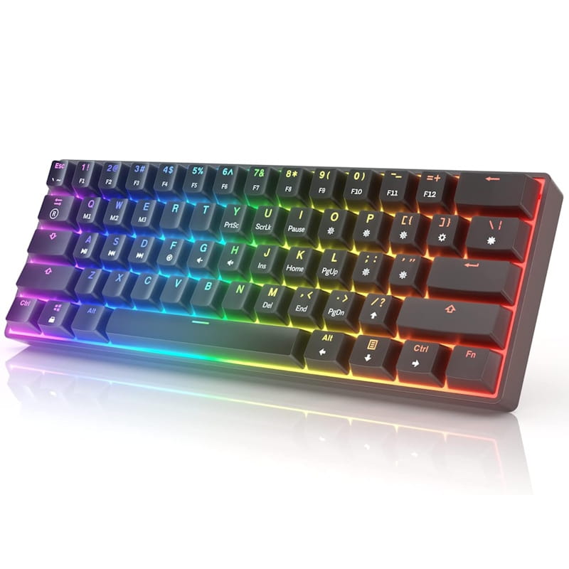 HK Gaming GK61 Hot-Swap RGB 60% Mechanical Keyboard (Black)