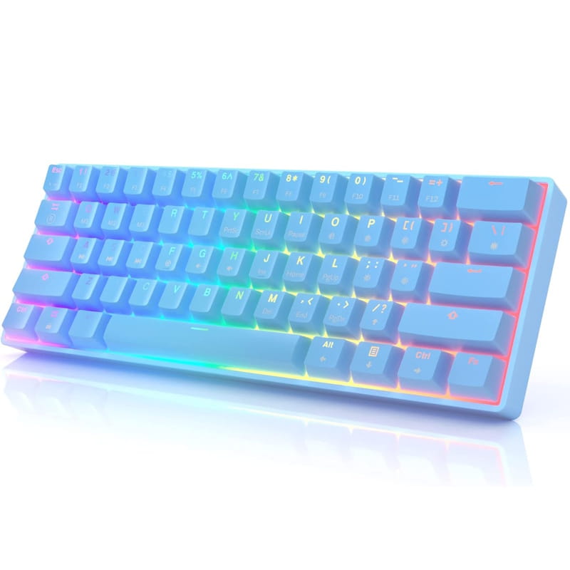 HK Gaming GK61 Hot-Swap RGB 60% Mechanical Keyboard (Blue)