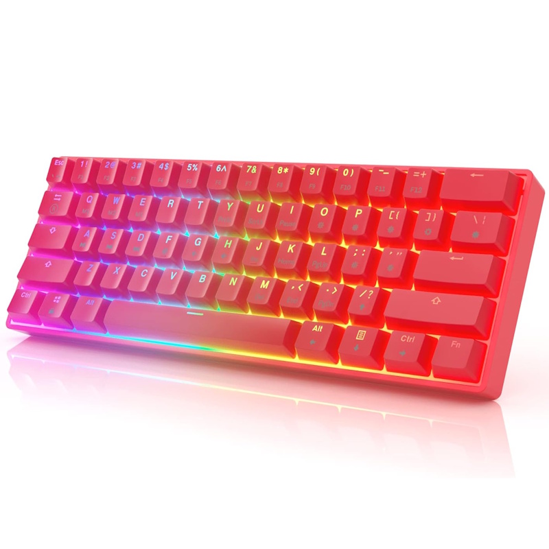 HK Gaming GK61 Hot-Swap RGB 60% Mechanical Keyboard (Red)