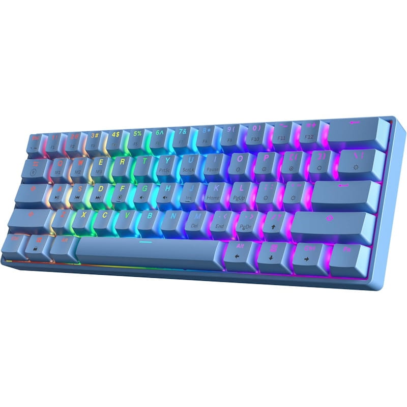 HK Gaming GK61 v3 Hot-Swap RGB 60% Mechanical Keyboard (Blue)