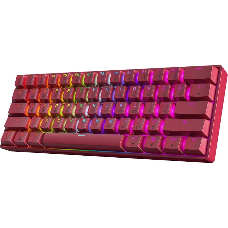 HK Gaming GK61 v3 Hot-Swap RGB 60% Mechanical Keyboard (Magenta)