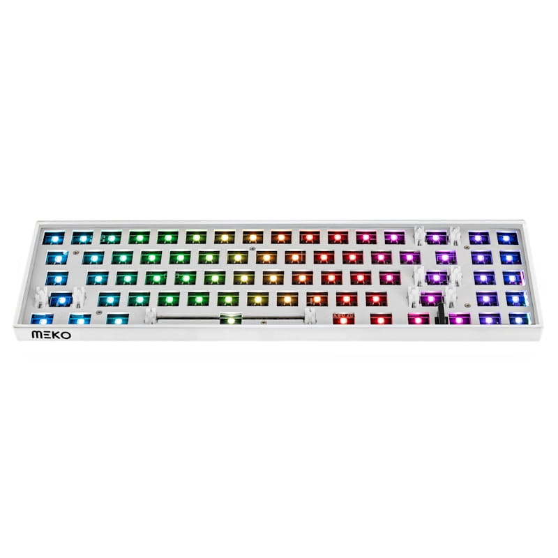 Meko Push White Barebones 65% Mechanical Keyboard