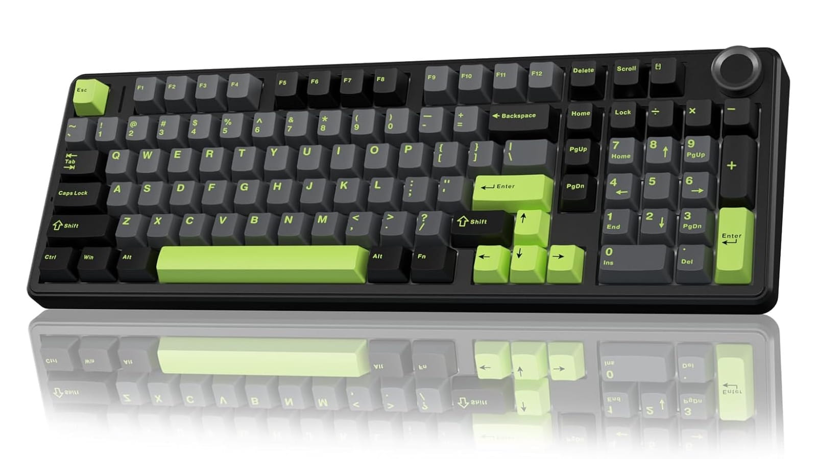AULA F99 Pro 1800 Layout Mechanical Keyboard in Black, Grey, & Green