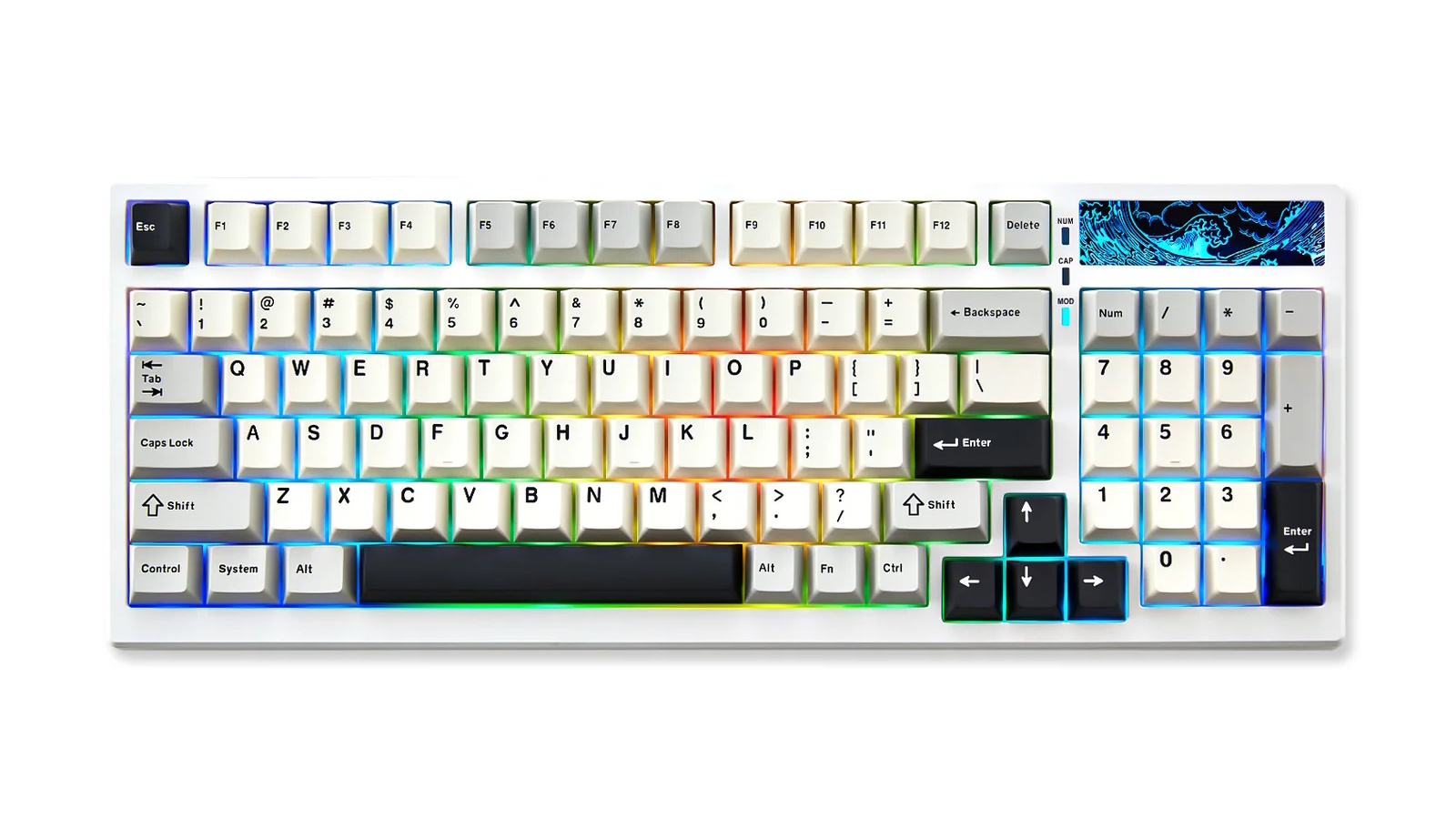 YUNZII YZ98 1800 Layout Mechanical Keyboard in White