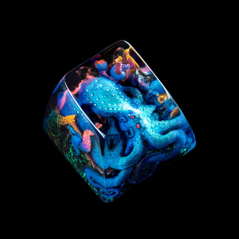 The Kraken by Dwarf Factory Blue Resin Keycap