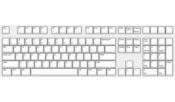 extended keyboard layout diagram