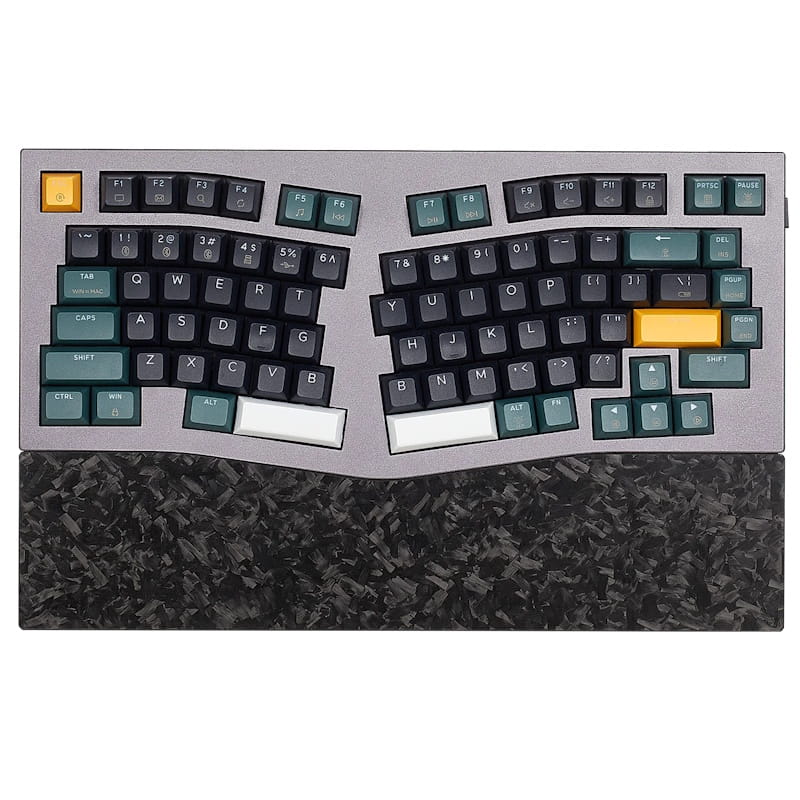 Hexgears Monarch F2 Alice Layout Ergonomic Mechanical Keyboard (Dark Green & Gray)