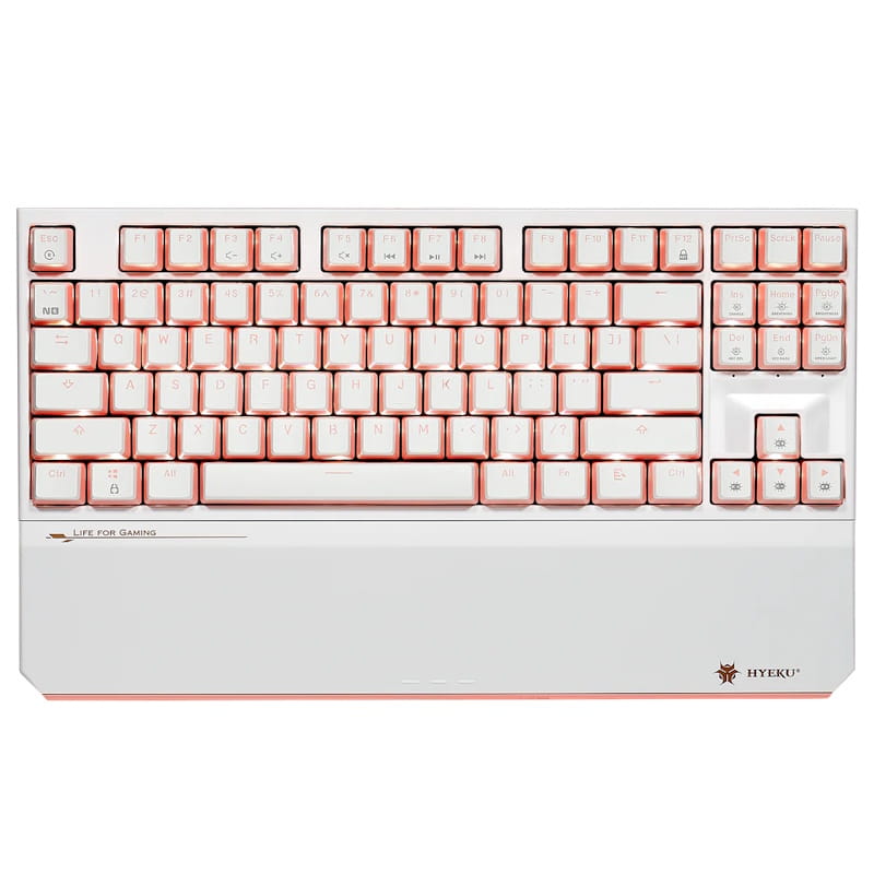 Hexgears PowerBlade X3 TKL Wireless Mechanical Keyboard (White & Pink)