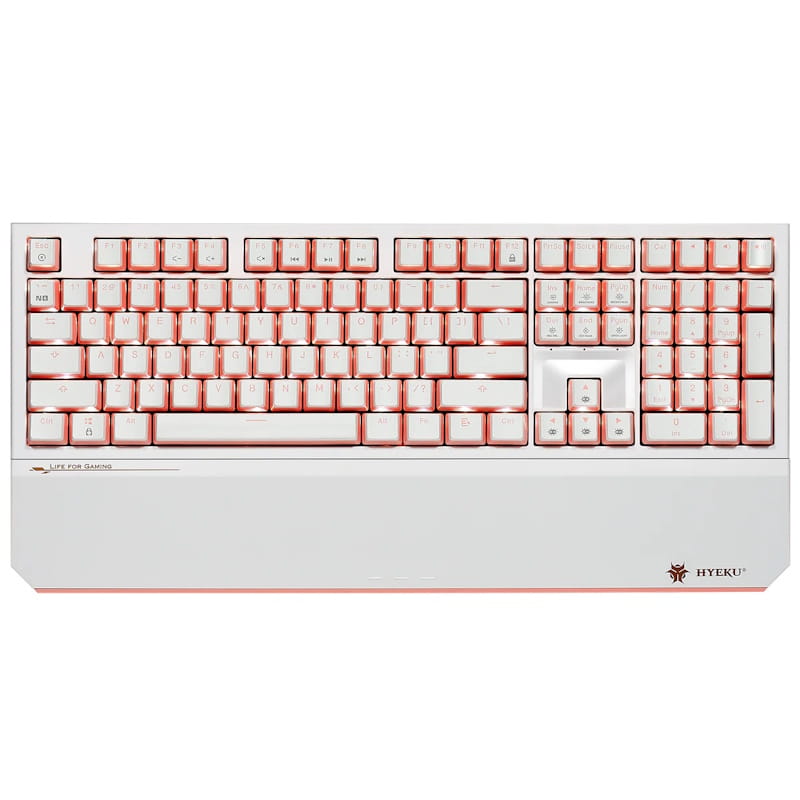 Hexgears PowerBlade X5 Wireless Mechanical Keyboard (White & Pink)