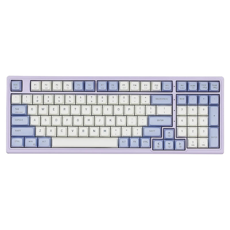 Hexgears Purple Rain M4 Mechanical Keyboard (Purple & White)