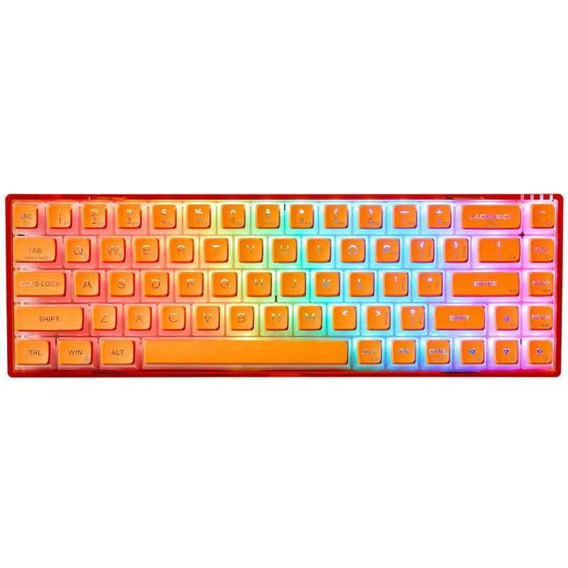 Hexgears Soda Orange RGB Wireless 65% Mechanical Gaming Keyboard