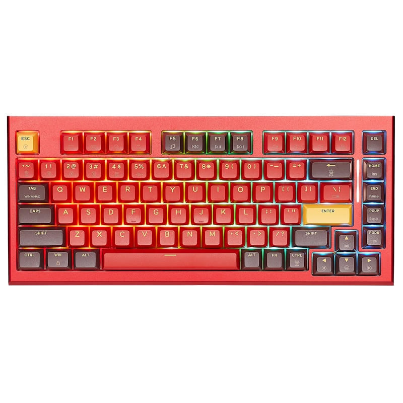 Hexgears Synergy Z2 RGB Wireless 75% Mechanical Keyboard (Wine Red)