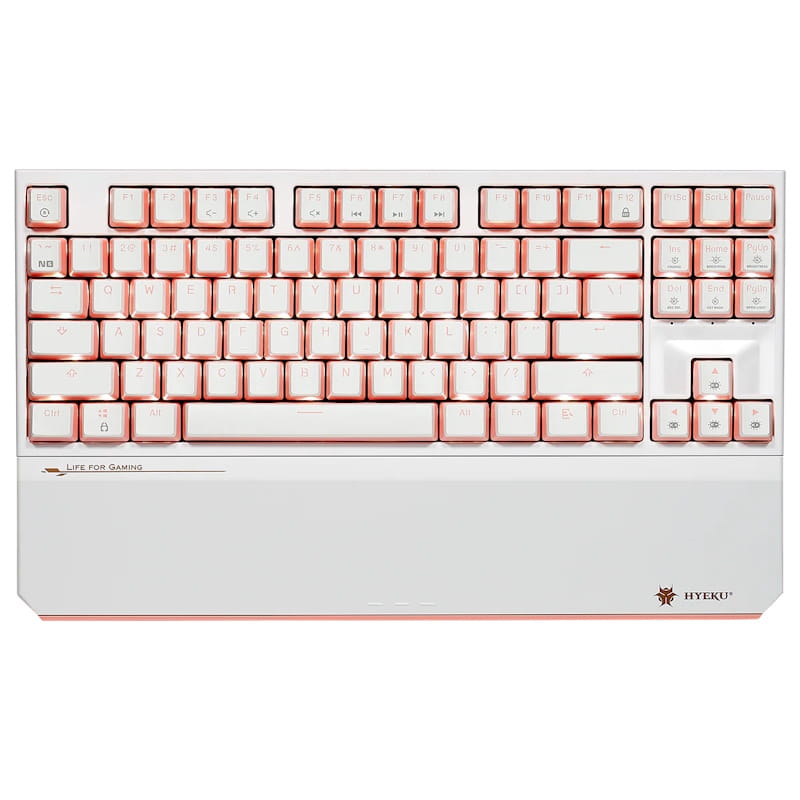 Hexgears PowerBlade X3 Pro TKL Wireless Mechanical Gaming Keyboard (White & Pink)