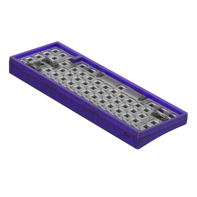 KBDFans KBD67 Lite R3 Transparent Purple Mechanical Keyboard DIY Kit