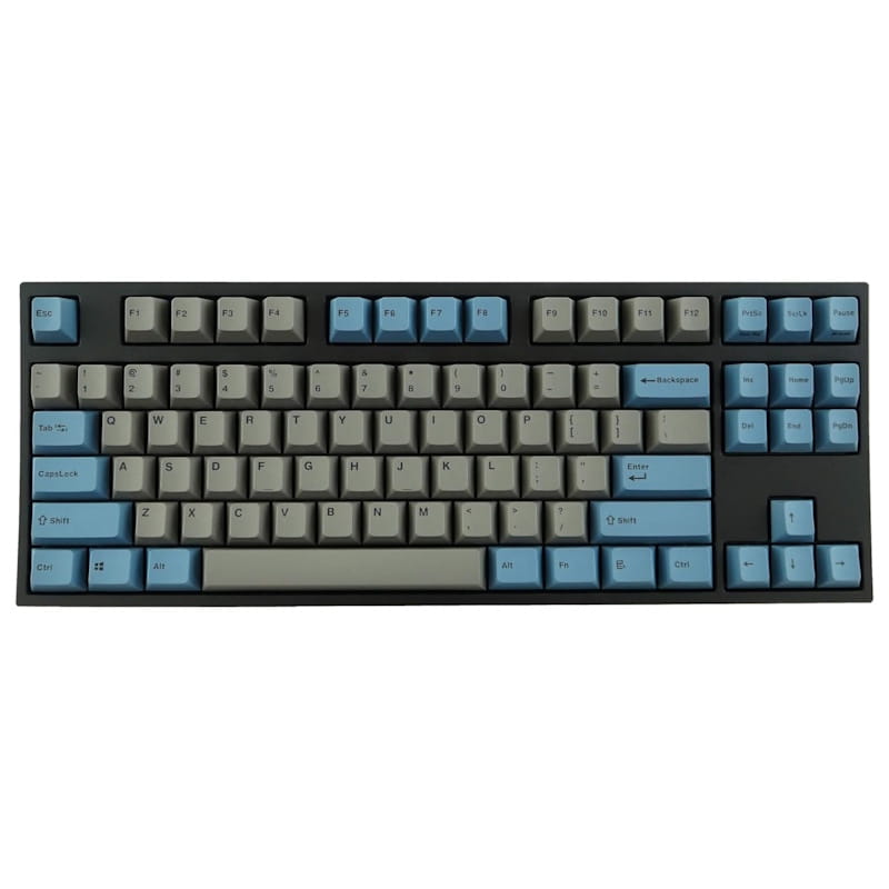 Leopold FC750R PD Grey/Blue Double-Shot PBT TKL Mechanical Keyboard