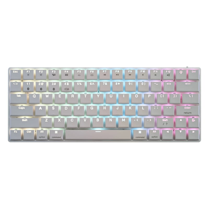 MK LowKey70 White Aluminum Mechanical Keyboard