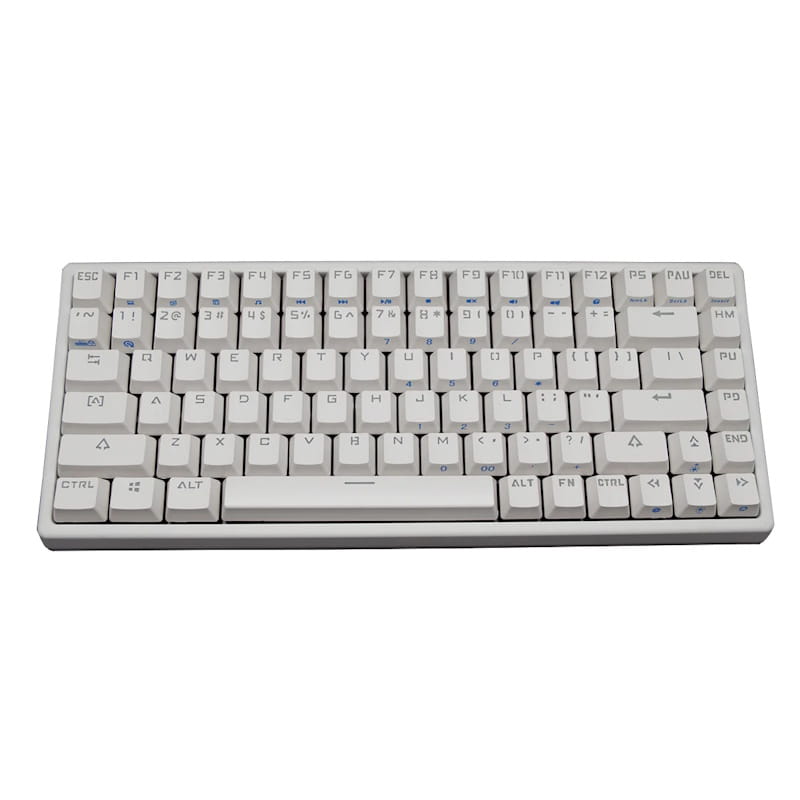 MK MK84 White Case Blue LED Mechanical Keyboard