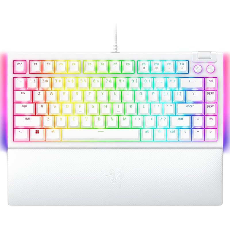 Razer BlackWidow V4 75% White mechanical gaming keyboard